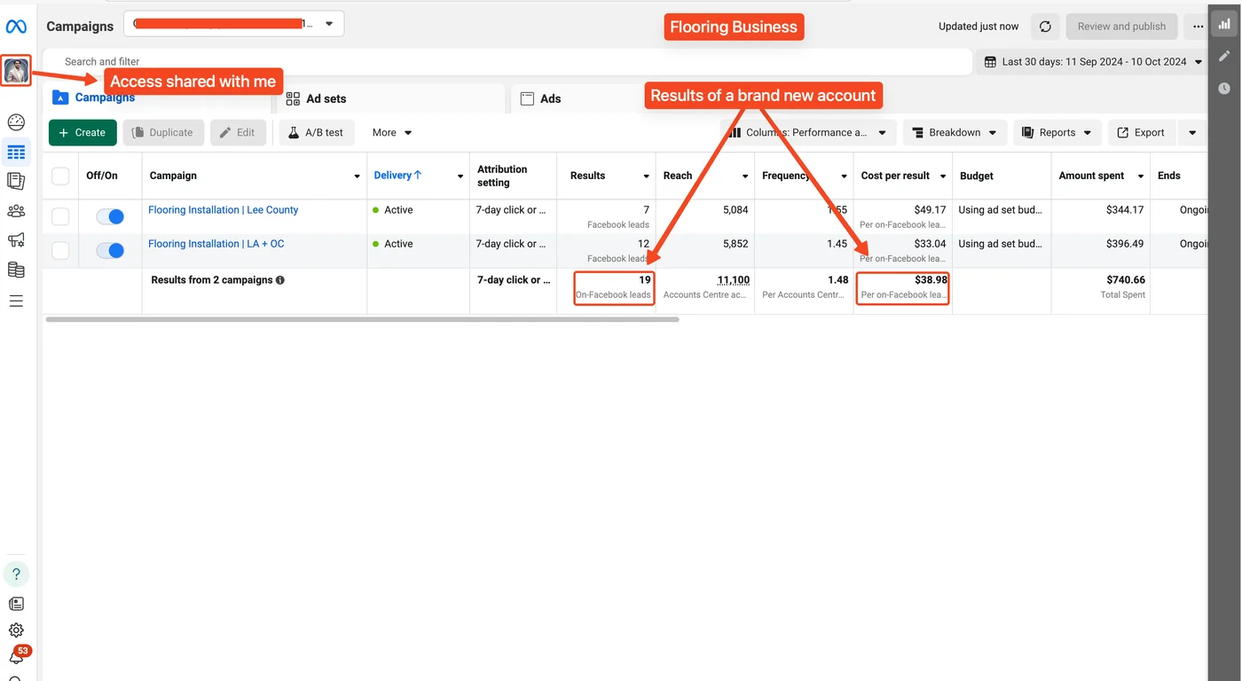 Facebook Ads Flooring