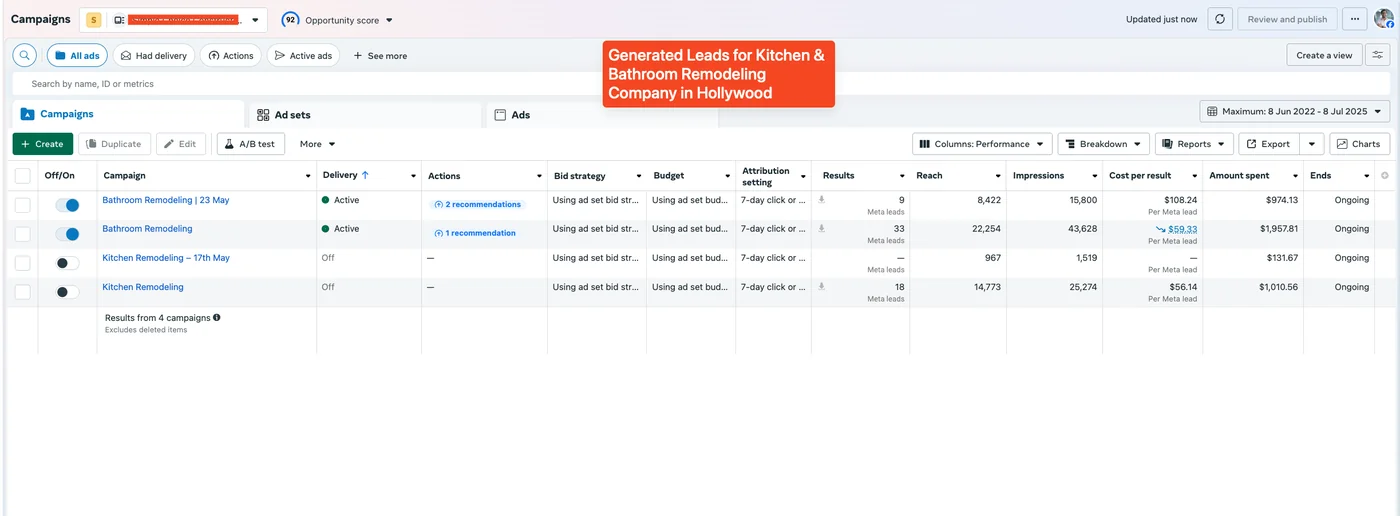 Facebook Ads Kitchen Bath