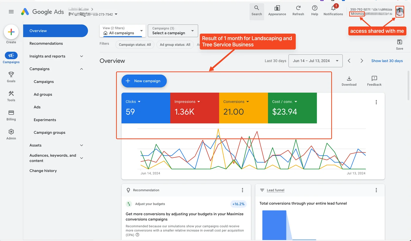 Google Ads Landscaping