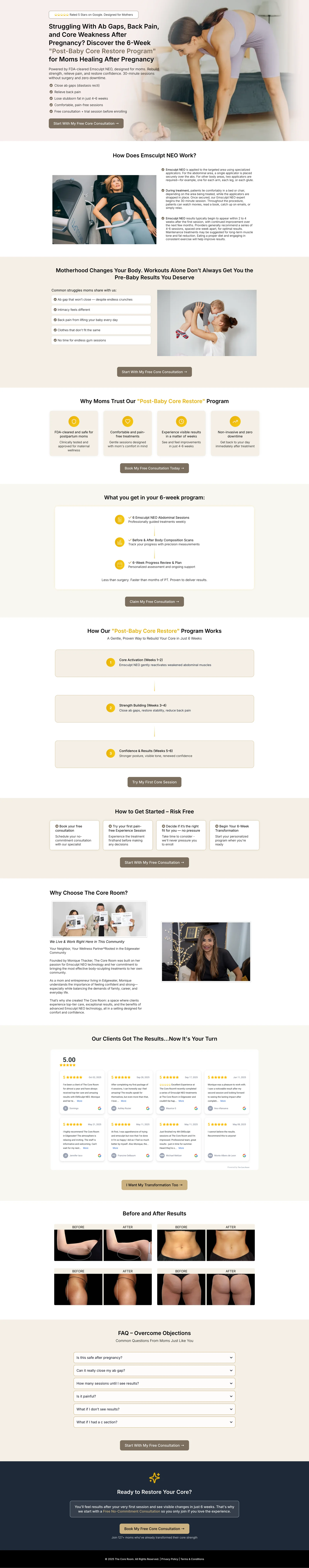 Motherhood Landing Page